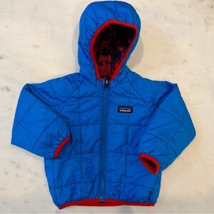Patagonia Kids Blue and Red Puffer Jacket